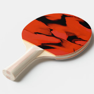 Raquette De Ping Pong Vagues de noir et de rouge