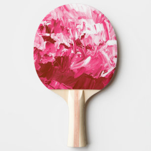 Raquette De Ping Pong Vagues de peinture rose Abstraite