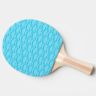 Raquette De Ping Pong Vagues d'eau de mer bleu pastel Océan paisible