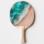 Raquette De Ping Pong Vagues sur la plage de sable (Dos)