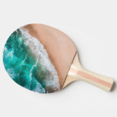 Raquette De Ping Pong Vagues sur la plage de sable (Côté)