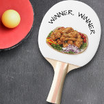 Raquette De Ping Pong Vainqueur Dîner de poulet Dîner Drôle<br><div class="desc">Le design est une photo et les coques ne sont pas faits avec de la parties scintillant, des paillettes, des métaux ou des bois. Cette conception peut être personnalisée dans la zone fournie en modifiant la photo et/ou le texte. Vous pouvez également le customiser en choisissant l'option cliquer pour customiser...</div>