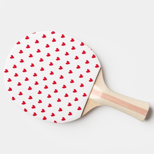 Raquette De Ping Pong Valentines Coeur Rétro Thème (Côté)