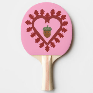 Raquette De Ping Pong Valentines Day Love Heart Acorn
