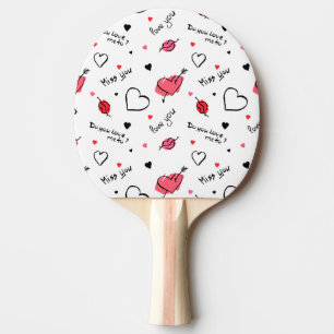 Raquette De Ping Pong Valentine's Hearts Arrow sans couture