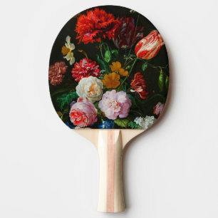 Raquette De Ping Pong Vase de verre avec des fleurs