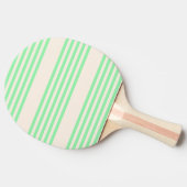 Raquette De Ping Pong Vert et beige cinq rayures motif (Côté)