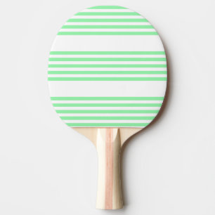 Raquette De Ping Pong Vert et blanc cinq bandes motif