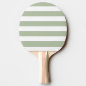 Raquette De Ping Pong Vert sauge clair et rayures blanches (Dos)