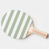 Raquette De Ping Pong Vert sauge clair et rayures blanches (Côté)