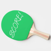 Raquette de ping pong verte blanche Score (Côté)