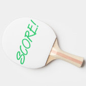 Raquette de ping pong verte blanche Score (Côté)