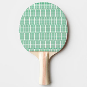 Raquette de Ping Pong verte et blanche rayée