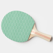 Raquette de Ping Pong verte et blanche rayée (Côté)