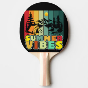 Raquette De Ping Pong vibes estivales nature camping vacances aventure