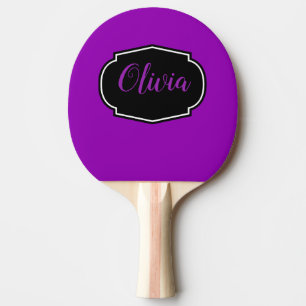 Raquette De Ping Pong Vibrant, Violet Gras Personnalisé