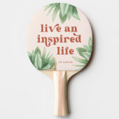 Raquette De Ping Pong Vie en direct et inspiré Terracotta Succulent (Dos)