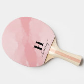 Raquette De Ping Pong Vierge rose moderne Script Girl Nom Monogramme (Côté)