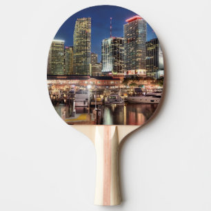 Raquette De Ping Pong Ville d'horizon de Miami en Floride