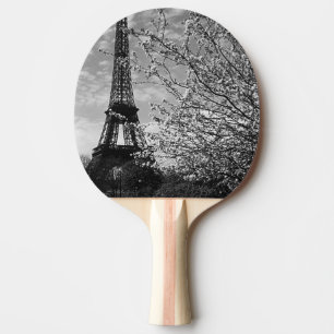 Raquette De Ping Pong Vintage France Paris Tour Eiffel 1970