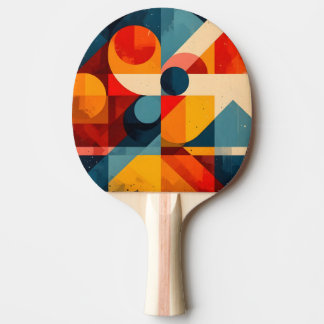 Raquette De Ping Pong Vintage Geometric Symphony
