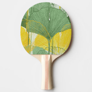 Raquette De Ping Pong Vintage Ginkgo Biloba : Feuilles tropicaux