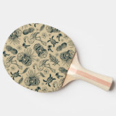 Raquette De Ping Pong Vintage Motif tropical (Côté)