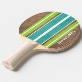 Raquette De Ping Pong Vintage Surfboard Stripes - Subtle Wood Arrière - (Devant Angle)
