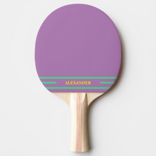 Raquette De Ping Pong Violet Clair Monogrammé (Devant)