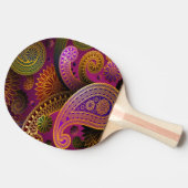 Raquette De Ping Pong Violet Paisley (Côté)