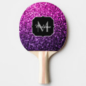 Raquette De Ping Pong Violet rose ombre faux parties scintillant scintil (Devant)