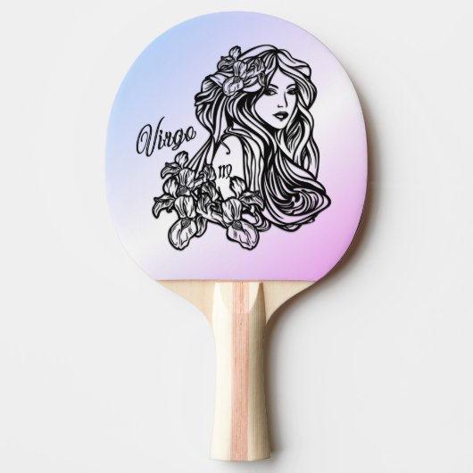 Raquette De Ping Pong Virgo La Vierge Zodiac Purple (Devant)