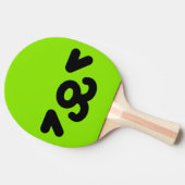 Raquette De Ping Pong Visage de Chien Joyeux Vert (Côté)
