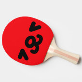 Raquette De Ping Pong Visage de chiot heureux rouge (Côté)
