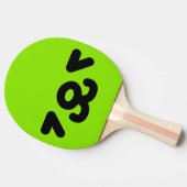 Raquette De Ping Pong Visage de chiot heureux vert (Côté)