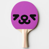 Raquette De Ping Pong Visage de chiot heureux violet (Dos)