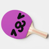 Raquette De Ping Pong Visage de chiot heureux violet (Côté)
