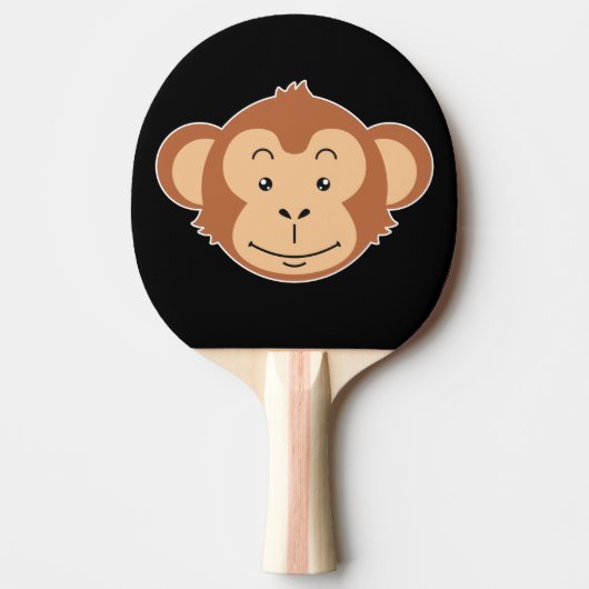 Raquette De Ping Pong Visage de singe (Devant)