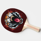 Raquette De Ping Pong Visage de tigre en colère (Côté)