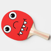 Raquette De Ping Pong Visage drôle de bande dessinée (Côté)