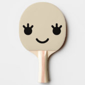 Raquette De Ping Pong Visage Drôle. Emoji. Emoticon. (Dos)