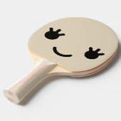 Raquette De Ping Pong Visage Drôle. Emoji. Emoticon. (Devant Angle)