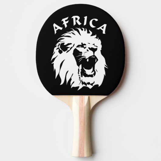 Raquette De Ping Pong Visage du lion rugissant | Afrique (Devant)