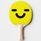 Raquette De Ping Pong Visage Joyeux Jaune (Dos)