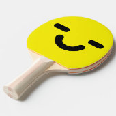 Raquette De Ping Pong Visage Joyeux Jaune (Devant Angle)