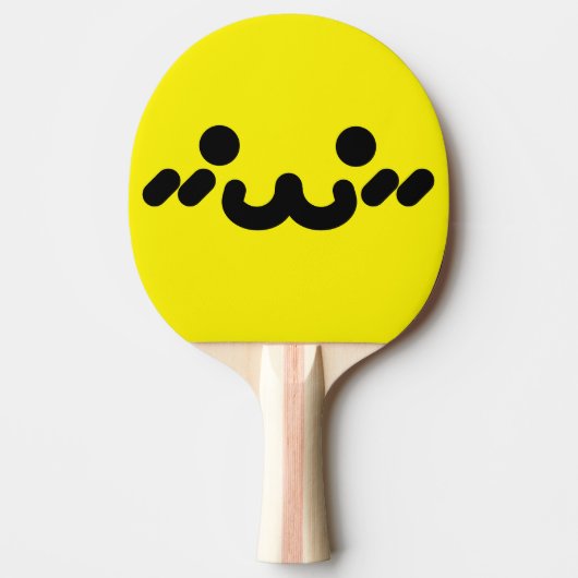 Raquette De Ping Pong Visage Mignon Jaune (Devant)