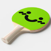 Raquette De Ping Pong Visage Mignon Timide Vert (Devant Angle)
