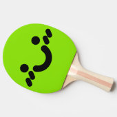 Raquette De Ping Pong Visage Mignon Timide Vert (Côté)