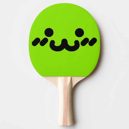 Raquette De Ping Pong Visage Mignon Vert (Devant)
