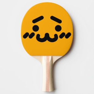 Raquette De Ping Pong Visage Orange Mignon Gauche